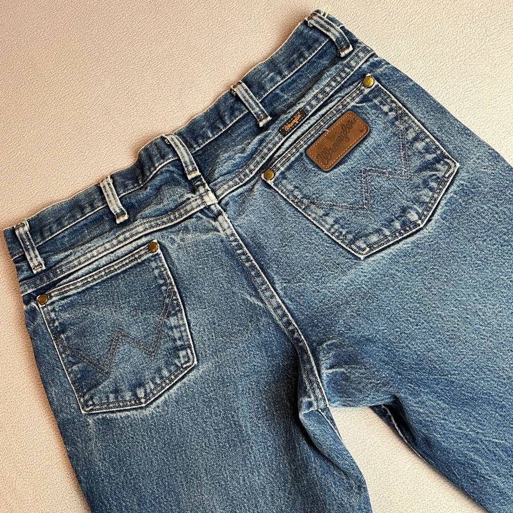 Vintage Wrangler 36MWZPD Slim Fit Jeans Mens 34x30 Distressed Grunge Y2K